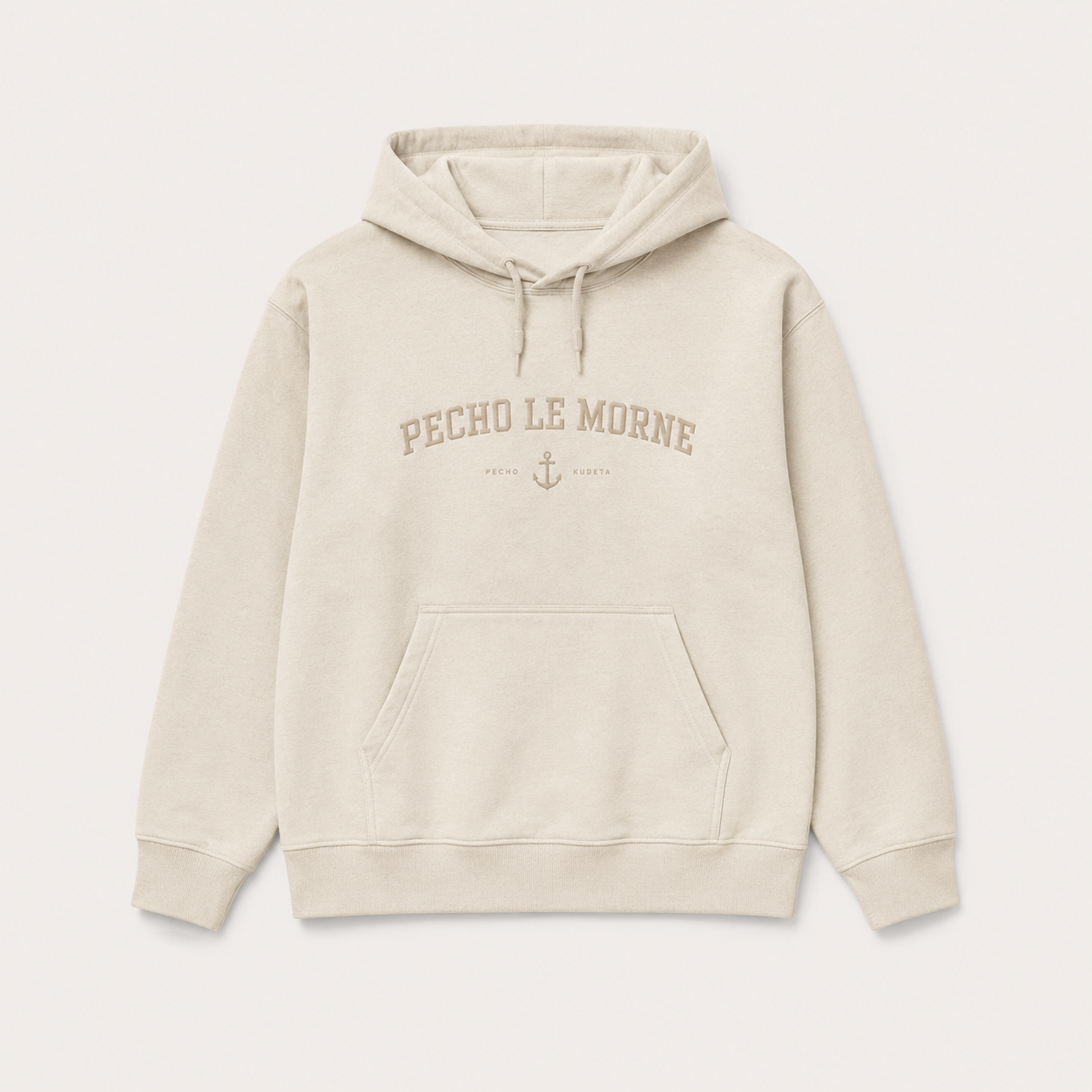 Le Morne Hoodie — Écru Wordmark